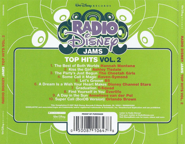 Various : Radio Disney Jams: Top Hits Vol. 2 (CD, Comp, Club)