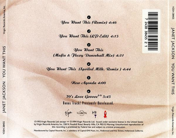 Janet Jackson : You Want This (CD, Maxi)