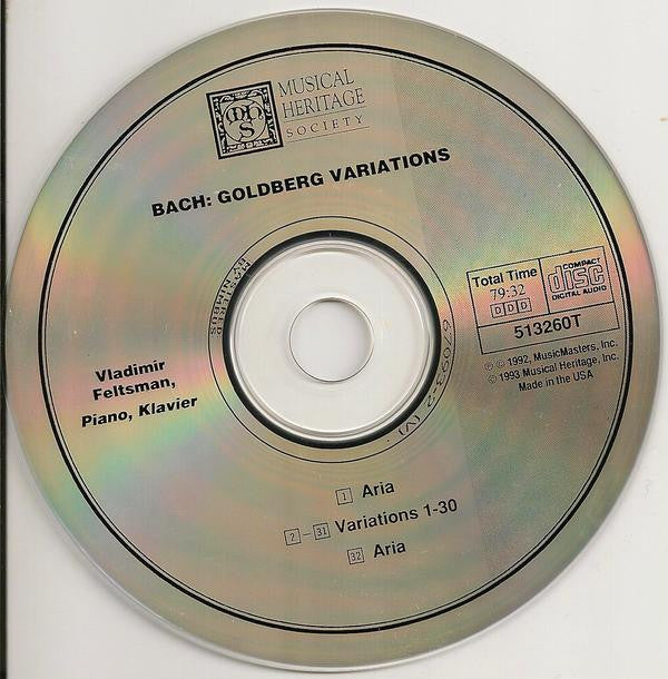 Vladimir Feltsman, Johann Sebastian Bach : Goldberg Variations (CD)