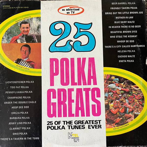 Various - 25 Polka Greats Vol. 1 (LP) (G+) - Endless Media