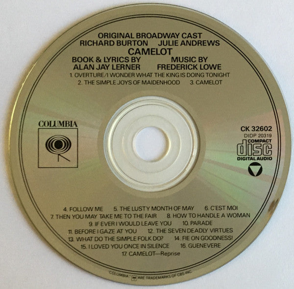 Alan Jay Lerner, Frederick Loewe - Julie Andrews, Richard Burton (2), Robert Goulet, Roddy McDowall : Camelot (CD, Album, RE)
