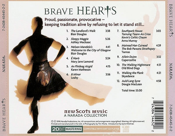 Various : Brave Hearts , New Scots Music A Narada Collection  (CD, Comp, 20b)