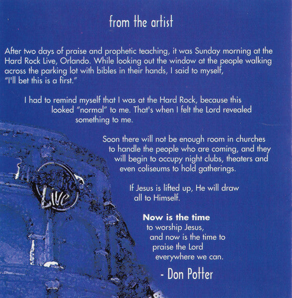 Don Potter :  Now Is The Time (CD, Album)