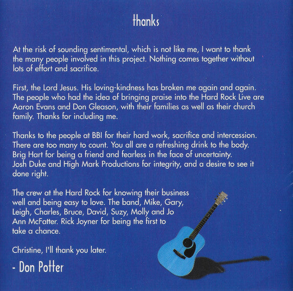 Don Potter :  Now Is The Time (CD, Album)