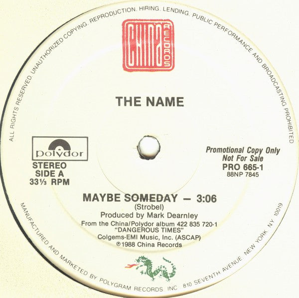 The Name : Maybe Someday (12", EP, Promo)
