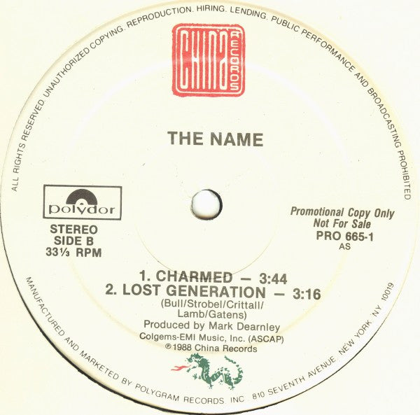 The Name : Maybe Someday (12", EP, Promo)