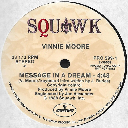 Vinnie Moore : Message In A Dream (12", Promo)