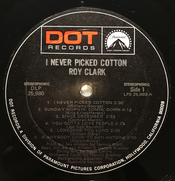 Roy Clark : I Never Picked Cotton (LP, Mon)