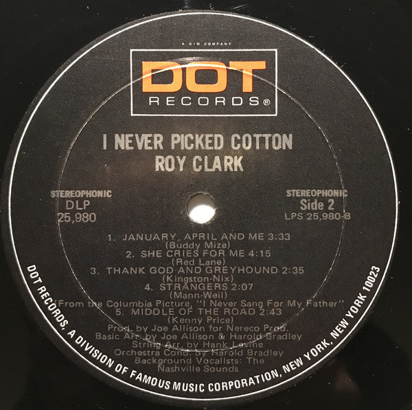 Roy Clark : I Never Picked Cotton (LP, Mon)