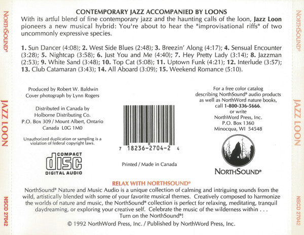 Robert W. Baldwin : Jazz Loon (CD, Album, Cin)