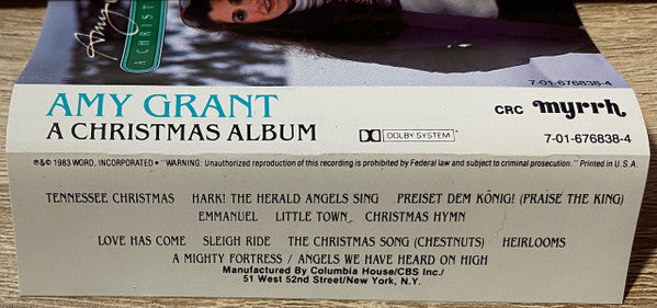 Amy Grant : A Christmas Album (Cass, Album, Club, Dol)