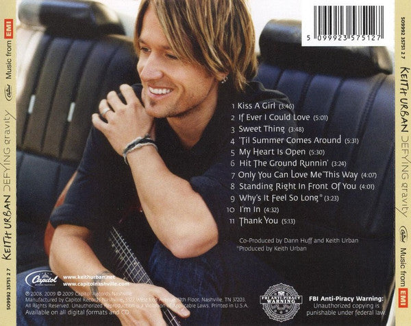 Keith Urban : Defying Gravity (CD, Album)