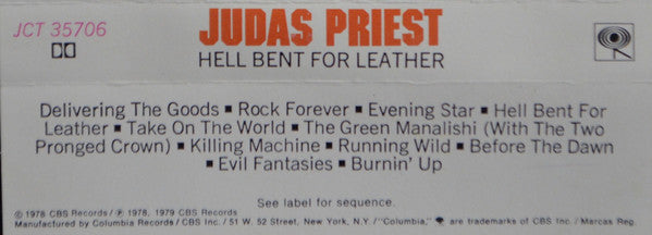 Judas Priest : Hell Bent For Leather (Cass, Album)