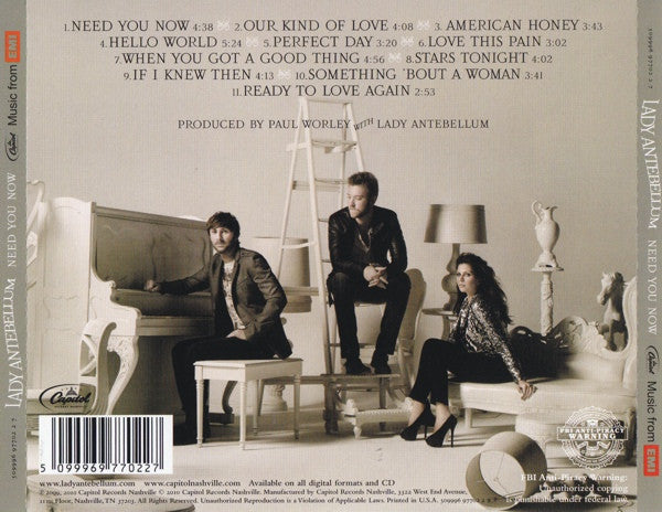 Lady Antebellum : Need You Now (HDCD, Album, Enh)