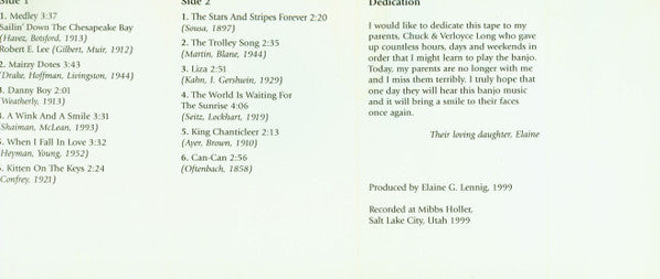 Elaine Long , With Cary Hobbs (2) : My Favorite Songs (Cass)