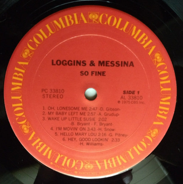 Loggins And Messina : So Fine (LP, Album, San)