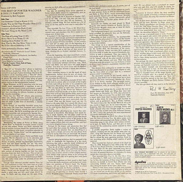 Porter Wagoner And Dolly Parton : The Best Of Porter Wagoner & Dolly Parton (LP, Comp, Hol)