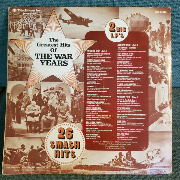 Various : The Greatest Hits Of The War Years (2xLP, Comp)