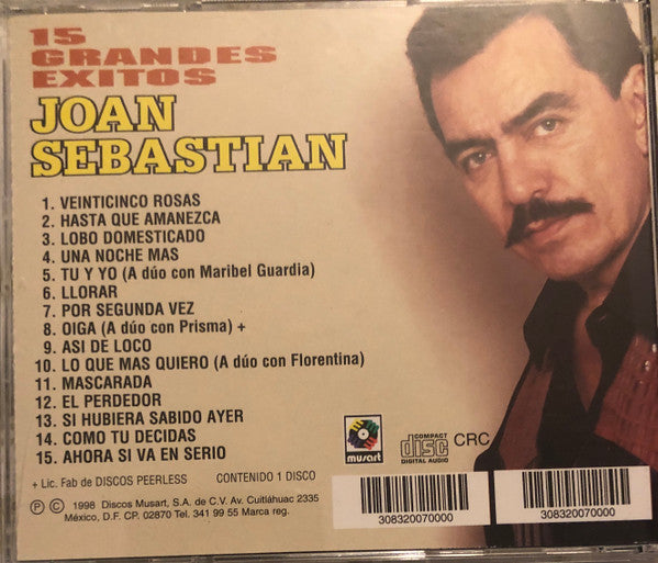 Joan Sebastian : 15 Grandes Éxitos  (CD, Advance, Comp, Ltd)