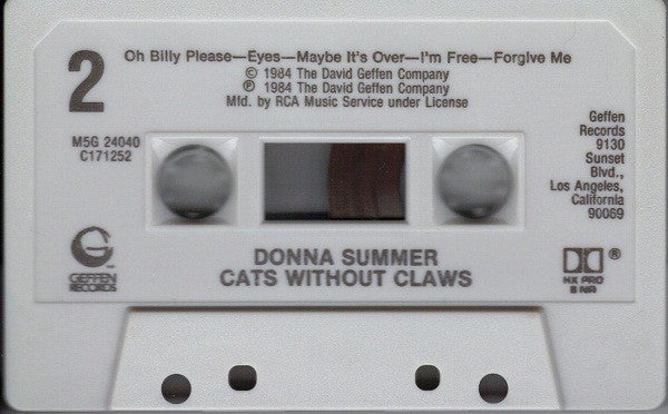 Donna Summer : Cats Without Claws (Cass, Album, Club)
