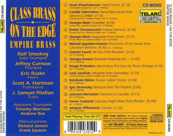 The Empire Brass Quintet : Class Brass - On The Edge (CD, Album)