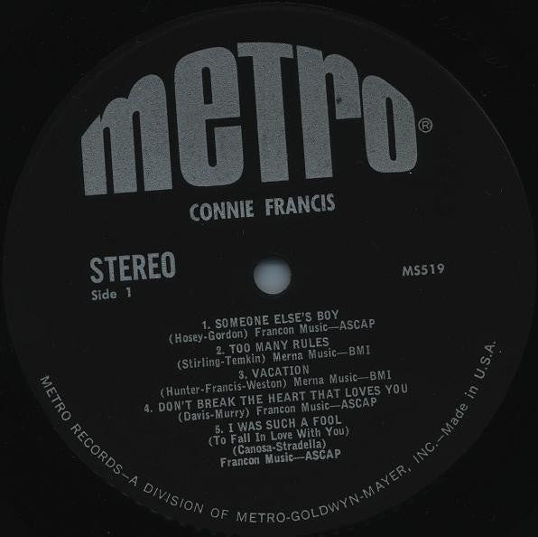 Connie Francis : Connie Francis (LP, Album)