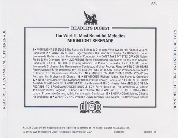 Various : Moonlight Serenade: Great Orchestral Favorites (CD, Comp)