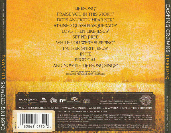 Casting Crowns : Lifesong (CD, Album)