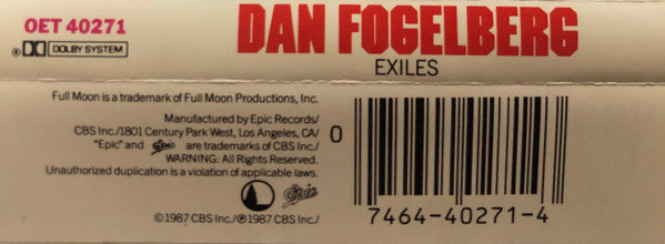 Dan Fogelberg : Exiles (Cass, Album, Dol)