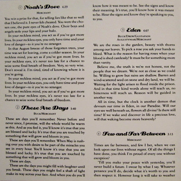 10,000 Maniacs : Our Time In Eden (CD, Album, Club, Spe)