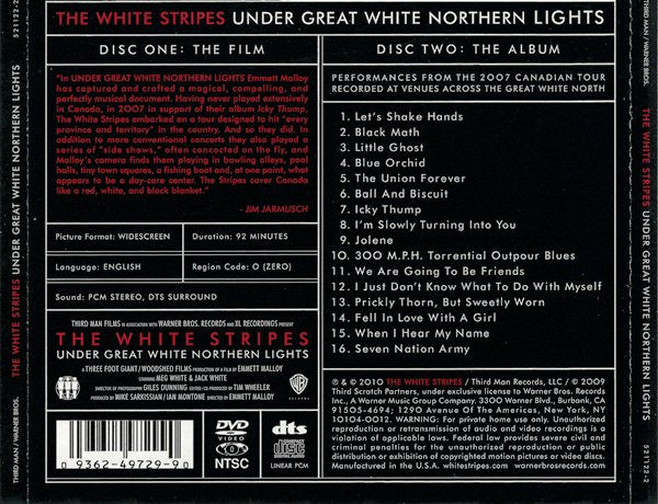 The White Stripes : Under Great White Northern Lights (DVD-V, NTSC, Reg + CD, Album)