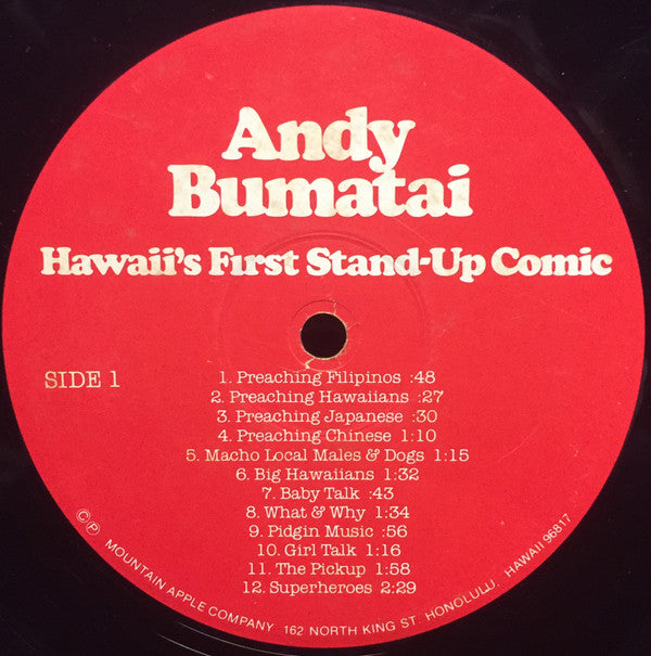 Andy Bumatai : Hawaii's First Stand-Up Comic (LP)