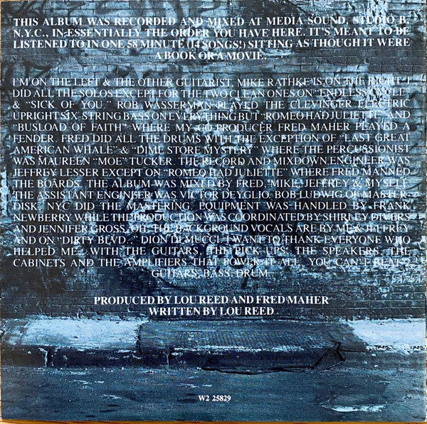Lou Reed : New York (CD+G, Album, Club, SRC)