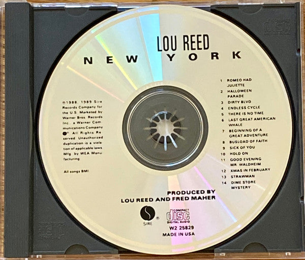Lou Reed : New York (CD+G, Album, Club, SRC)