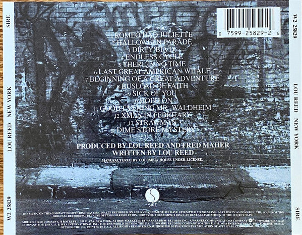 Lou Reed : New York (CD+G, Album, Club, SRC)