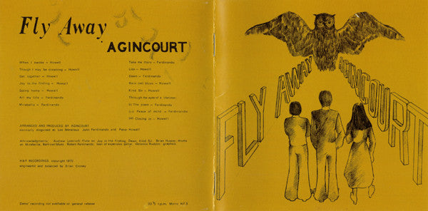 Agincourt : Fly Away (CD, Album, Mono, RE)