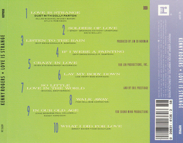 Kenny Rogers : Love Is Strange (CD, Album, Club)