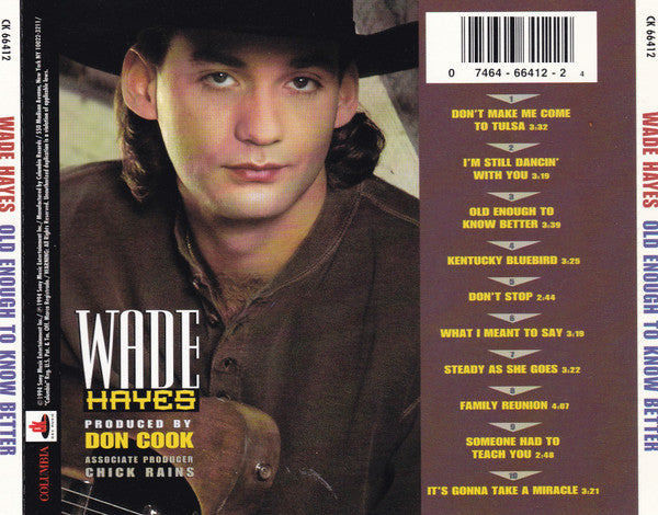 Wade Hayes : Old Enough To Know Better (CD, Album)