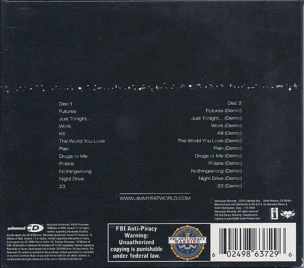 Jimmy Eat World : Futures (2xCD, Enh, Ltd, Dig)