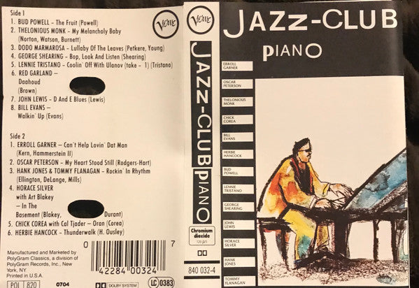 Various : Jazz-Club • Piano (Cass, Comp, Dol)