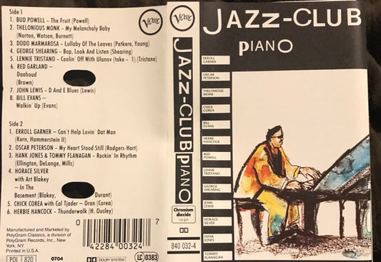 Various : Jazz-Club • Piano (Cass, Comp, Dol)