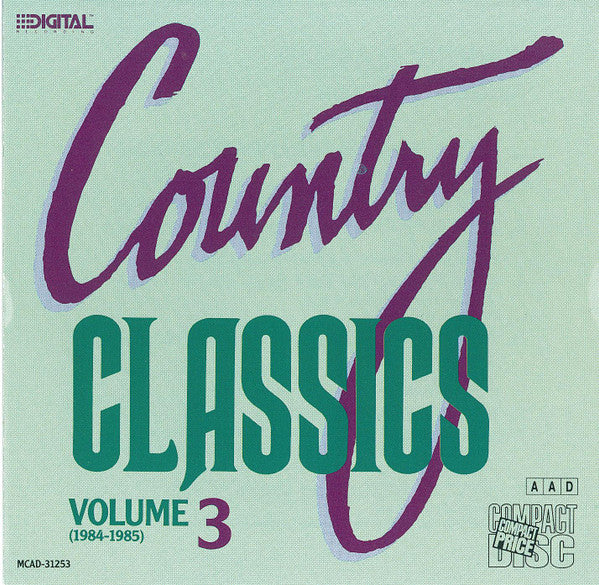 Various : Country Classics - Volume 3 (1984-1985) (CD, Comp)