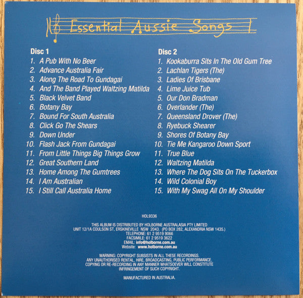 Unknown Artist : Essential Aussie Songs  (2xCD, Comp)