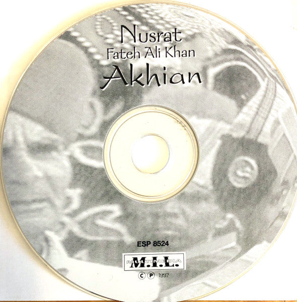 Nusrat Fateh Ali Khan & Party : Akhian (CD, Album, RE)