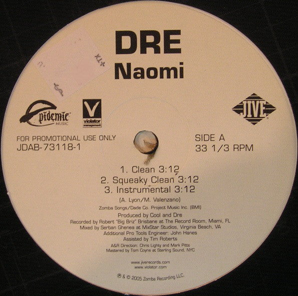 Dre - Naomi (12") (VG+) - Endless Media