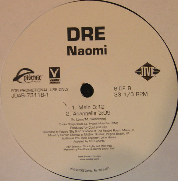 Dre - Naomi (12") (VG+) - Endless Media