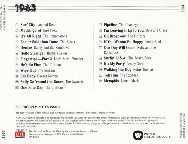 Various : The Rock 'N' Roll Era 1963 (CD, Comp, RE, RM)