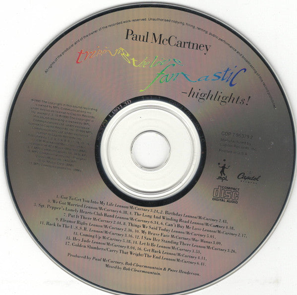 Paul McCartney : Tripping The Live Fantastic Highlights! (CD, Album)