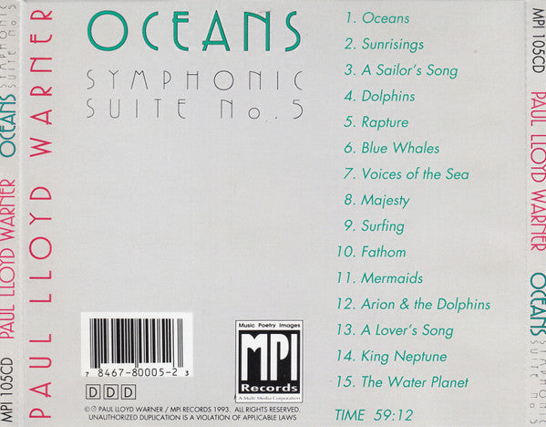 Paul Lloyd Warner : Oceans (Symphonic Suite No.5) (CD, Album)