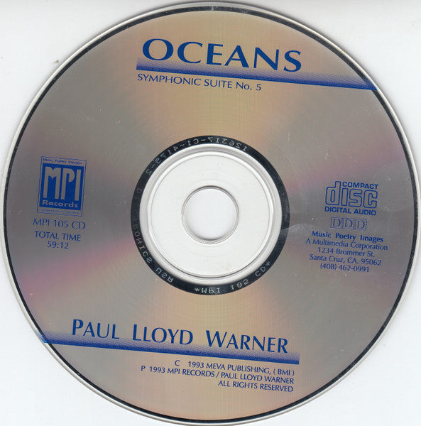 Paul Lloyd Warner : Oceans (Symphonic Suite No.5) (CD, Album)